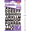 Etiquetas stickers adhesivos de ltras alfabeto negras 10 pzas