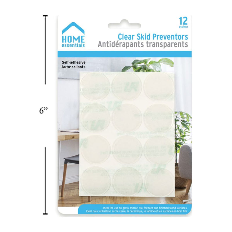 Preventores antideslizamiento de muebles de 12 piezas, 1 "de diámetro, caucho