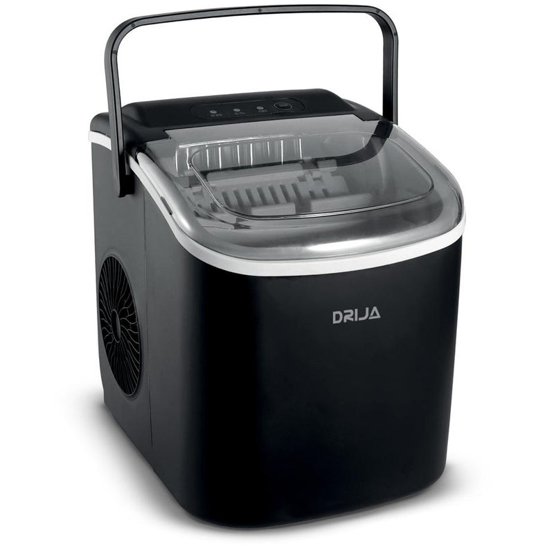 Máquina de hielo 12 KG color negro. Drija