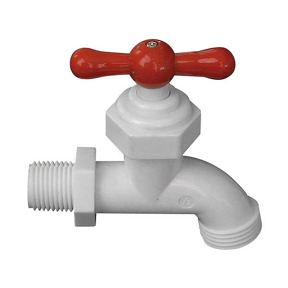 Llave de agua con rosca para manguera 1/2". Plástica . NESSATI