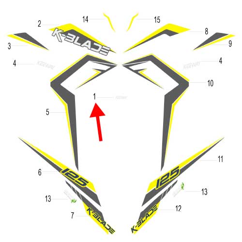 Calcomania Keeway (K-BLADE125)