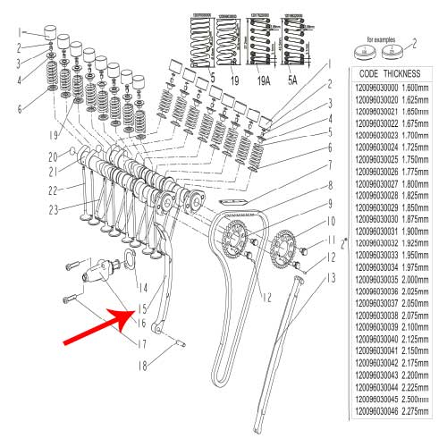 Patin de cadena movil (302S / TNT600)