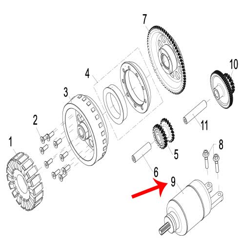 Motor de arranque (LEONCINO250)