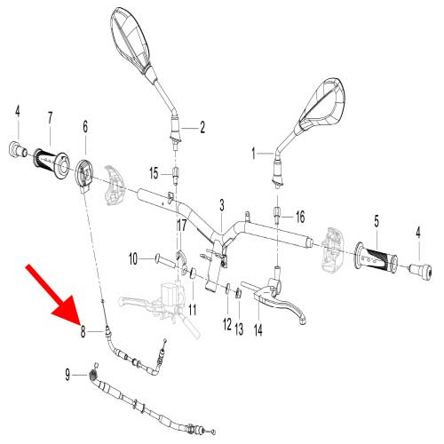 Cable del acelerador (K-BLADE125)