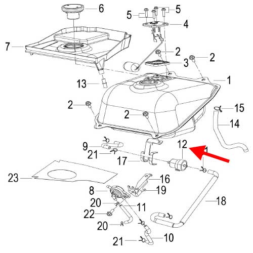 Filtro de gasolina (K-BLADE125)