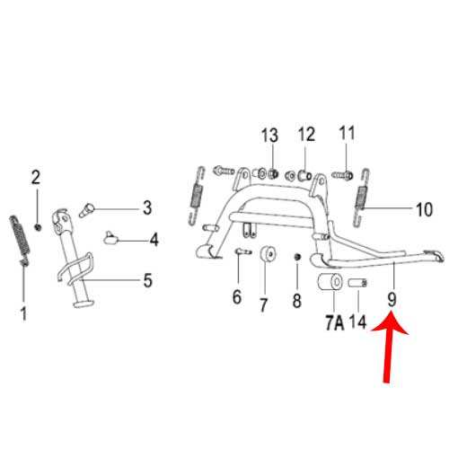 Caballete central (ZAFFERANO250)
