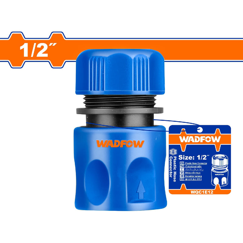 Conector de manguera de plástico con adaptador de 1/2"