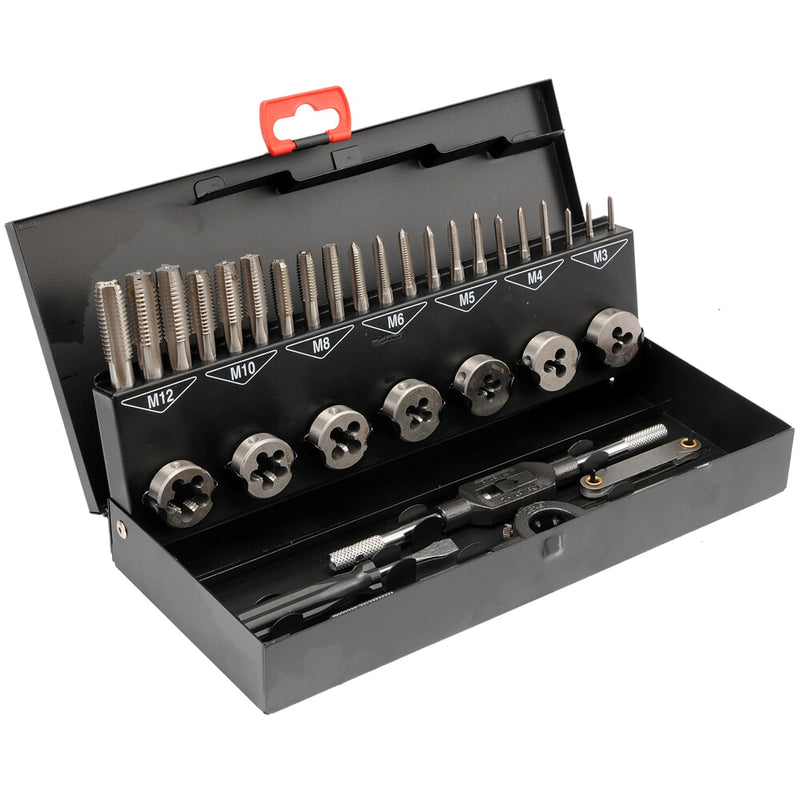 Juego de Machos y terrajas M3-M12 32PCS