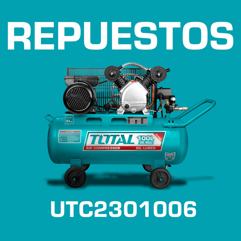 Repuestos Compresor de aire de correa, 100L(26.4Gal) 2.2kW (3HP). Codigo UTC2301006