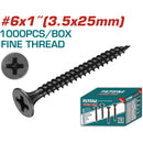 Tornillos para Gypsum (Yeso) Rosca fina. Fosfatizado. Phillips.