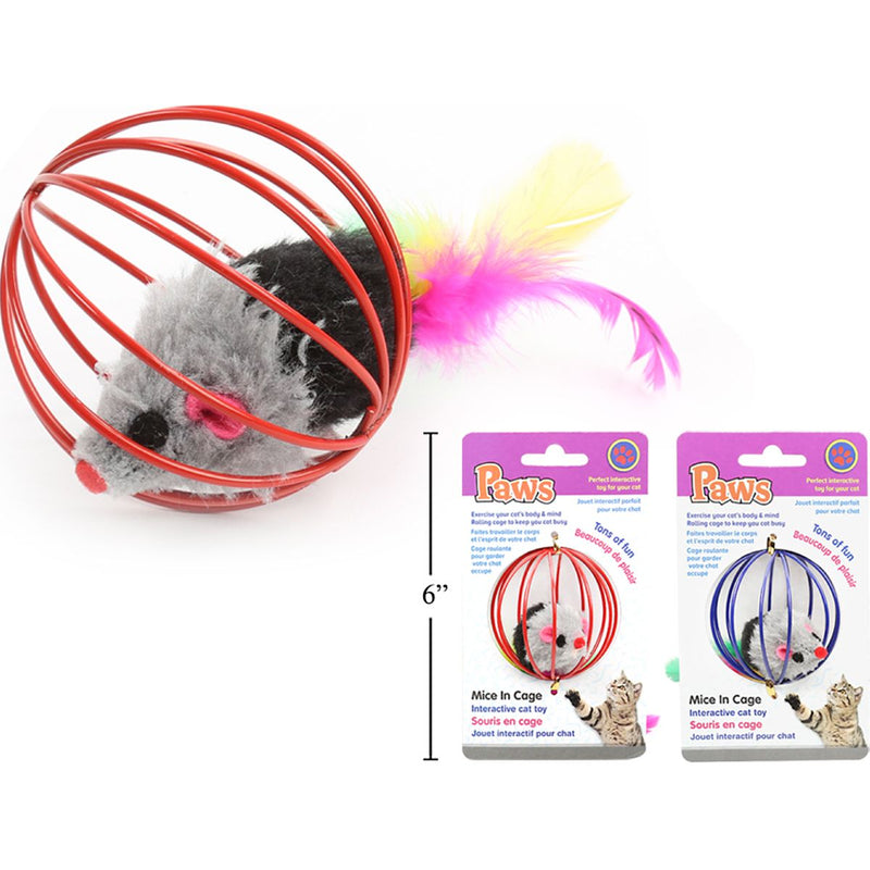 Juguete interactivo para gatos de 2 "  (1pza) (Viene en colores variados al azar)