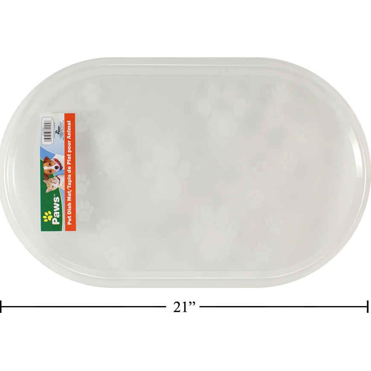 21.25 "x13" x0.5 "Tapete para platos para mascotas, transparente