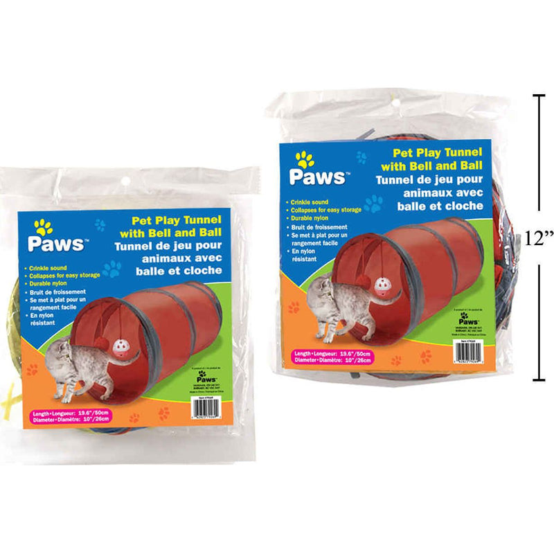 Túnel de juego de mascotas  (9.75 "x19.5")  (1pza) (Viene en colores variados al azar)