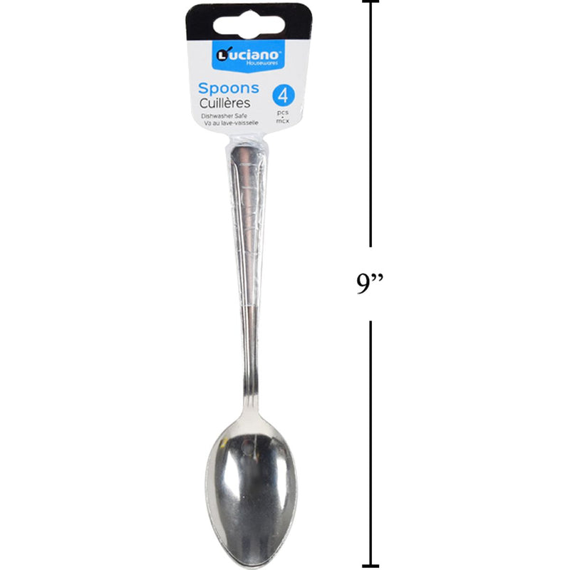 Cuchara Luciano de 4 pzs, 7 " Acero inoxidable