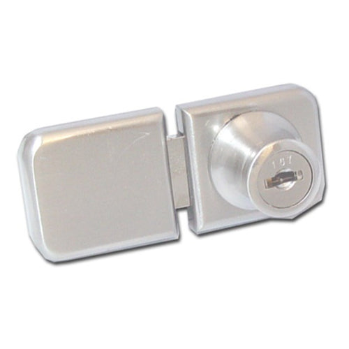 Cerradura puertas dobles para pegar con fotocurado UV.
