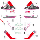 Calcomania placa decorativa frontal izquierda (TRK502X)