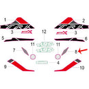 Calcomania placa decorativa frontal derecha (TRK502X)