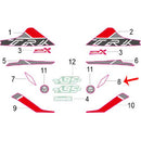 Calcomania placa decorativa frontal derecha (TRK502X)