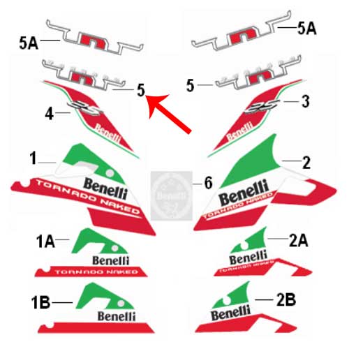 Calcomania del tanque de combustible (TNT25)