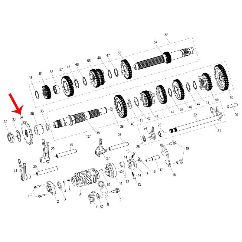 Piñon (LEONCINO250 / TRK251) (CODIGO NUEVO 210435150050)