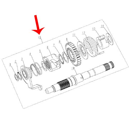Eje de encendido por patada completo (TX200)