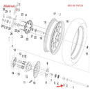 Buje izquierdo de rueda trasera (LEONCINO250 / TNT25 / TRK251)