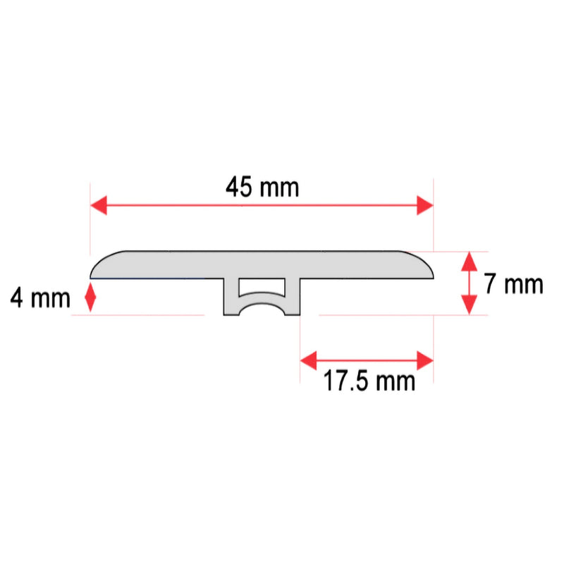 Transición tipo T para piso SPC Maple 2400 mm