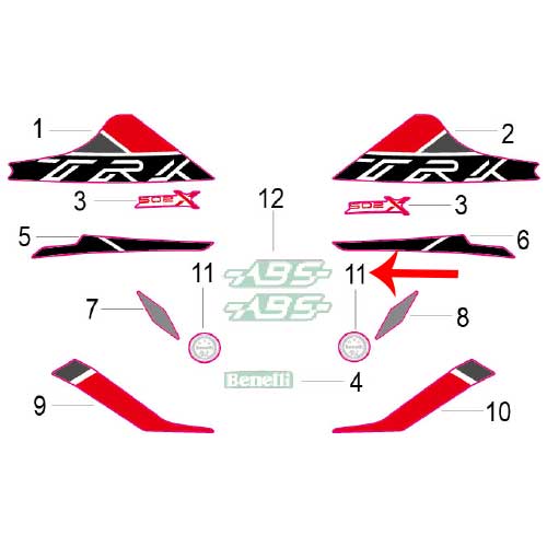 Calcomania Benelli (TRK502X / 752S)