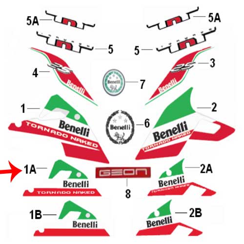 Calcomania del panel inferior derecho (TNT25)