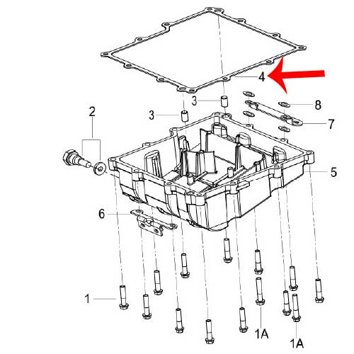 Empacadura del carter (302S / LEONCINO500 / TRK502X)