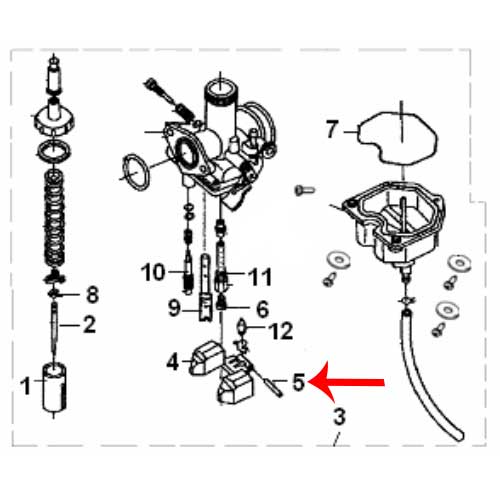 Eje del flotador (RKG150 / TX200)