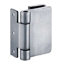 Bisagra para Vidrio Templado a Muro o Perfil. Acabado Satinado. Serie Easy Office