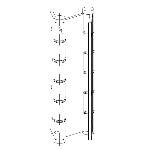 Par de Bisagras Vaiven Puerta Aluminio Europea. Color Negro. Soporta 80Kg