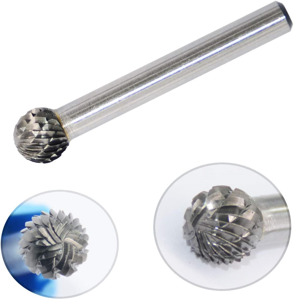 Fresa lima rotativa de carburo de tungsteno Esferica vastago 6mm. Para motortool