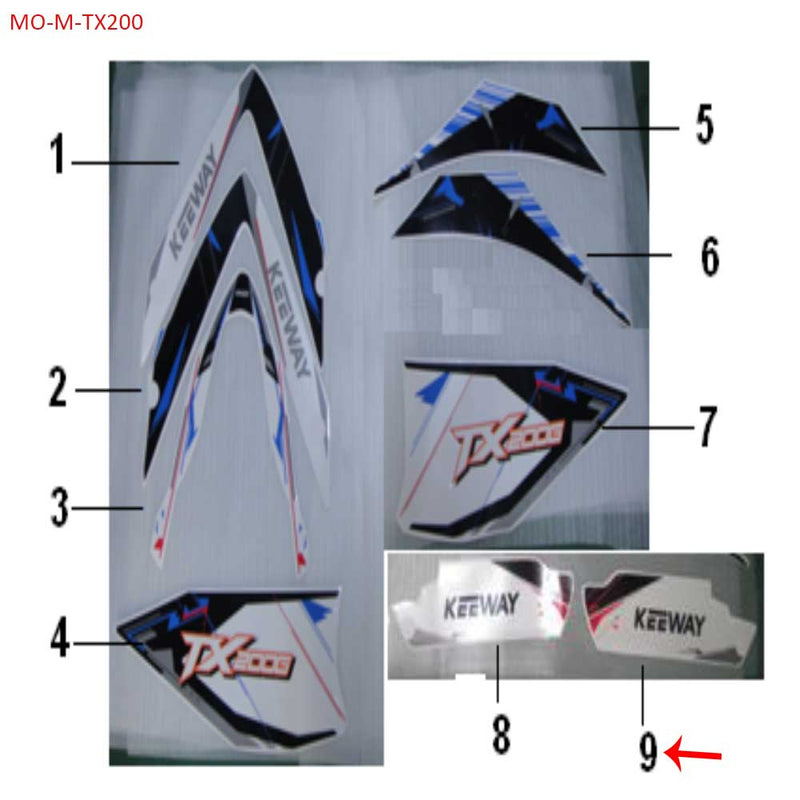 Calcomania derecha (TX200)