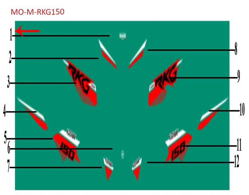 Calcomania Benelli (RKG150)