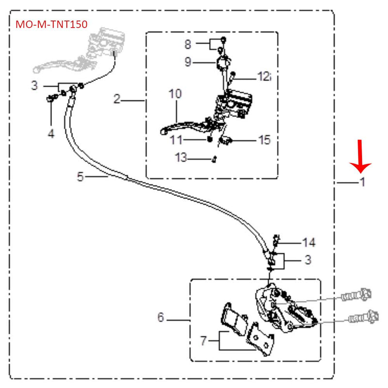 Kit completo freno delantero (TNT150)