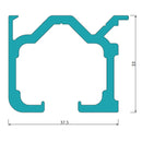 Riel Superior de sobre poner. Sistema Plegable Europa. Color Silver