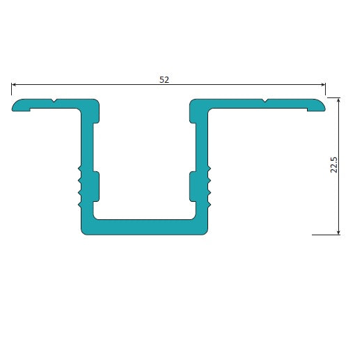 Riel Inferior de Empotrar. Sistema Plegable Europa. Color Madera
