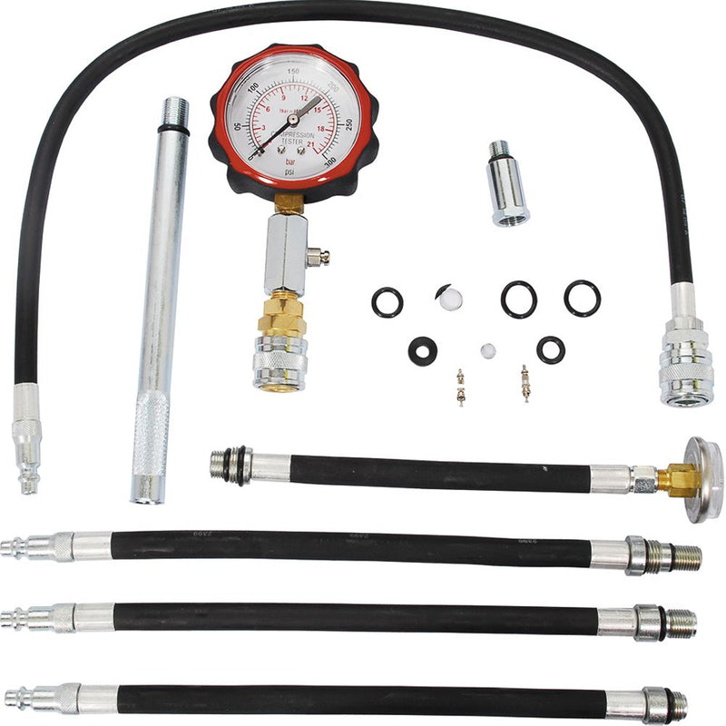 Juego de medidor compresión 9 piezas Urrea