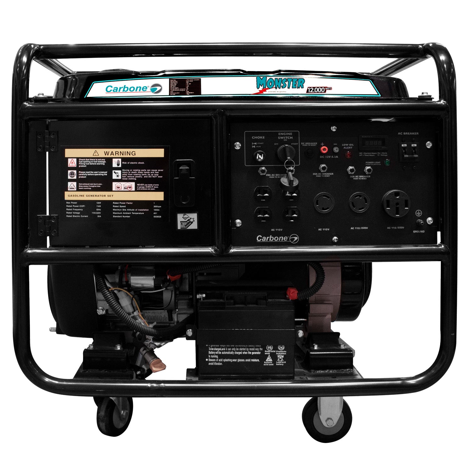 Generador electrico 12,000 watt gasolina 22hp, 11,000 watt reales 110/220V 60Htz. Encendido elec.