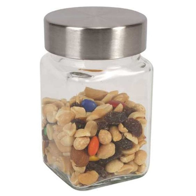 Frasco Recipiente de vidrio para especias Luciano con tapa S / S, 2.25 "x 4.25