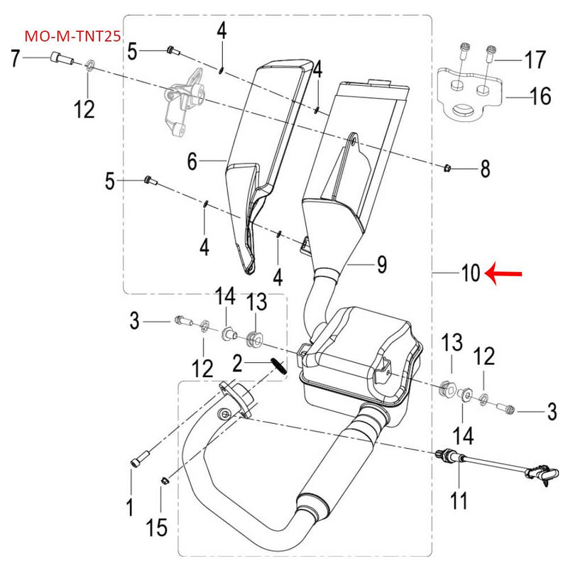 Kit de tubo de escape (TNT25)