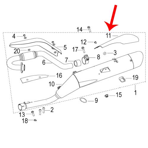 Protector decorativo de tubo de escape (TX200)