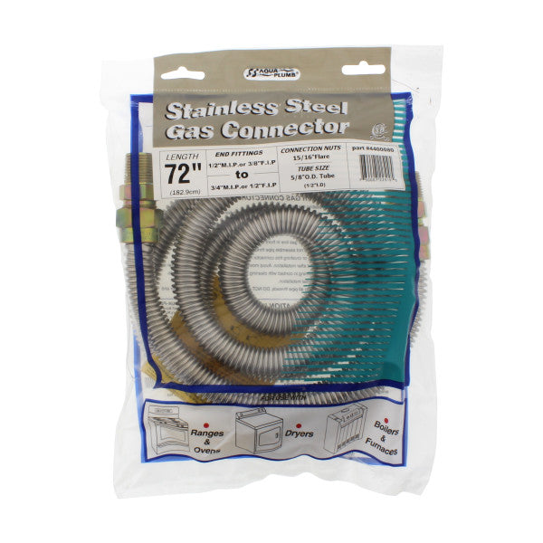 Manguera macho x macho para gas de 1/2" x 3/4" x 72"