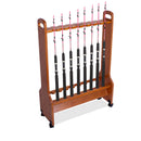 Rack madera de piso para cañas de pescar