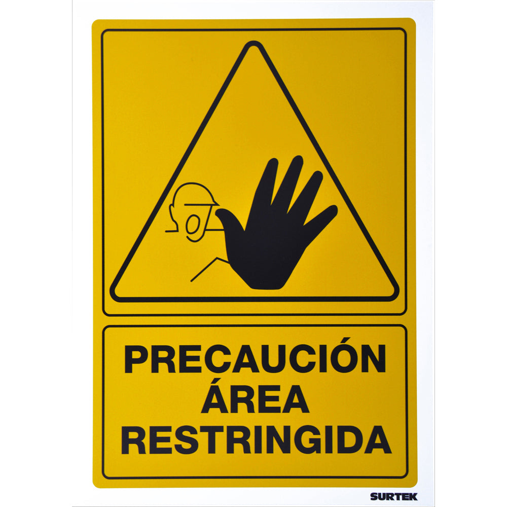 Letrero "Área restringida" Surtek