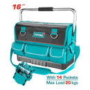 Bolso Caja herramientas de poliéster 600D, Tamaño 16”, 14pcs bolsillos para herramientas