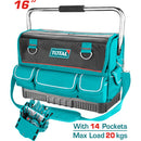 Bolso Caja herramientas de poliéster 600D, Tamaño 16”, 14pcs bolsillos para herramientas