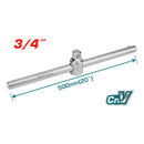 Extensión Barra en T Deslizante. 1 Pieza. 3/4" 500 mm(20"). CrV.